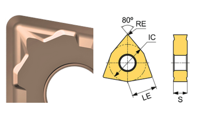 WNMG 080408-SM ET21P Carbide Medium Cutting Inserts Edgetech