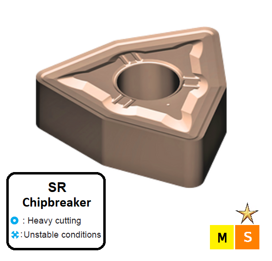 WNMG 060412-SR ET41P Carbide Roughing Inserts Edgetech