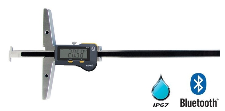 0.0mm - 500.0mm (0.01mm Resolution) Digital ECO Depth Gauge Caliper S-CAL ECO  30-812-1605 Sylvac