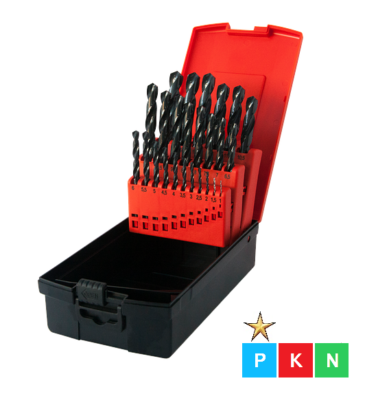 1.0mm - 13.0mm (0.5mm increments) HSS Jobber Drill Set 25Pc