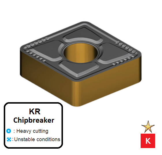 CNMG 160616-KR ET101C Carbide Roughing Inserts Edgetech