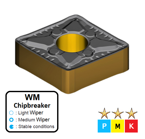 CNMG 120408-WM CT10U Cermet Carbide Finishing to Medium Wiper Inserts Edgetech