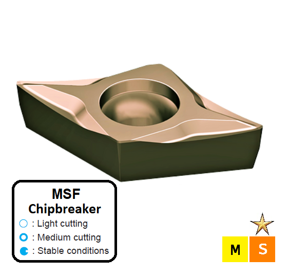 DCGT 070201-MSF ET41P Carbide Finishing to Medium Cutting Inserts Edgetech