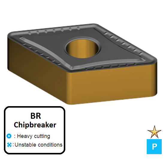 DNMG 150608-BR ET32C Carbide Roughing Inserts Edgetech