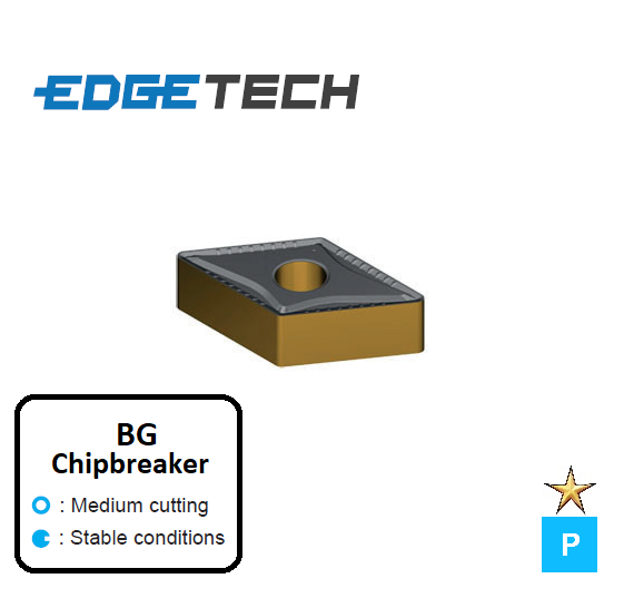 DNMG 150412-BG ET32C Carbide Medium Cutting Inserts Edgetech