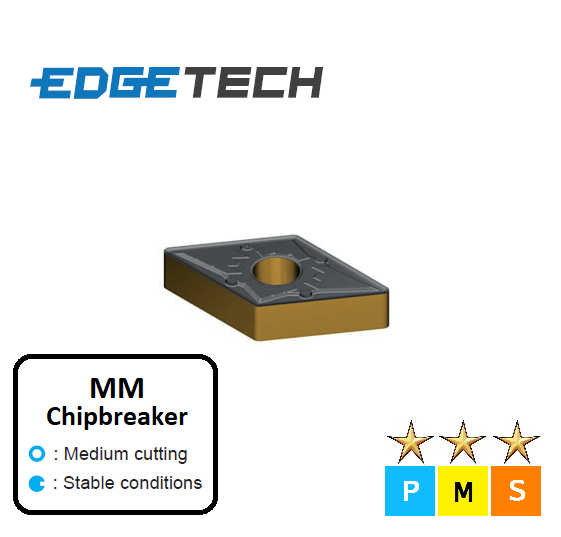 DNMG 150412-MM ET33C Carbide Medium Cutting Inserts Edgetech