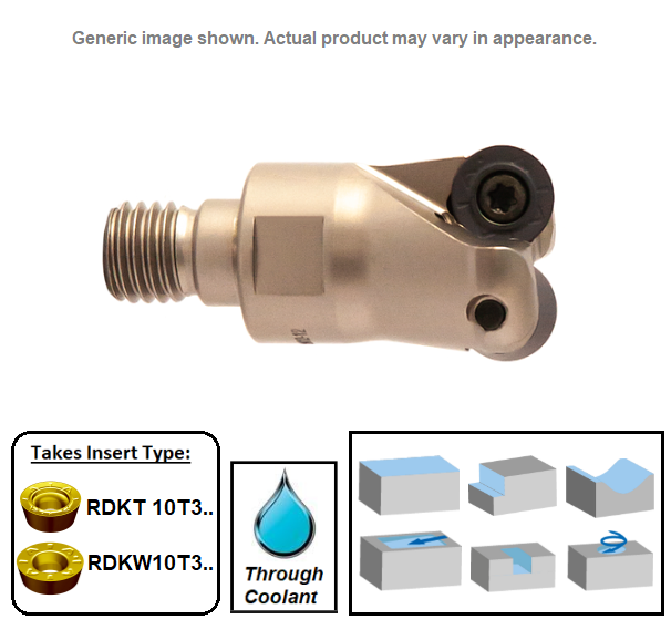 32mm 4 Flute Indexable 0 Modular Profile End Milling Cutter (M16 Shank) G90RKM (RD10)