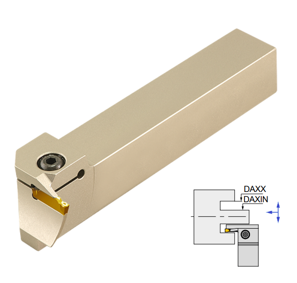 3mm (34mm - 50mm Dia. Range) Right Hand Cranked Face Grooving Holder (25mm x 25mm Shank) GTPFR 325 34/50