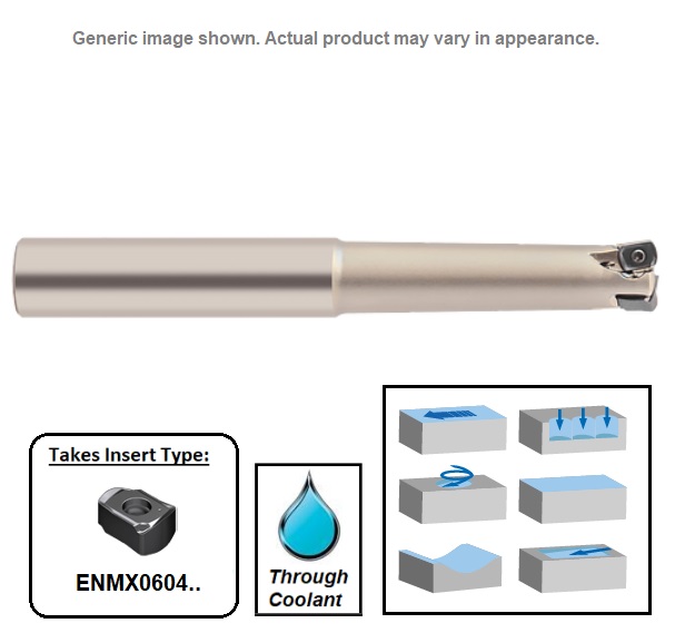 25mm 4 Flute (Short) Indexable 15 High Feed End Milling Cutter (Plain Shank) M15H-EN06