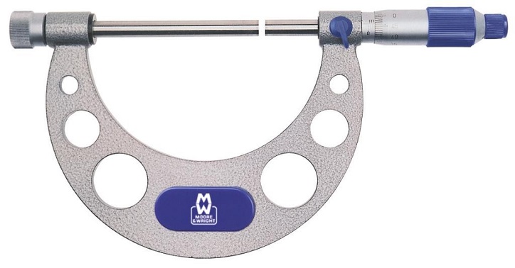 0.0mm - 100.0mm (0.01mm Resolution), Metric Adjustable External Micrometer  SET MW217-01 Moore & Wright