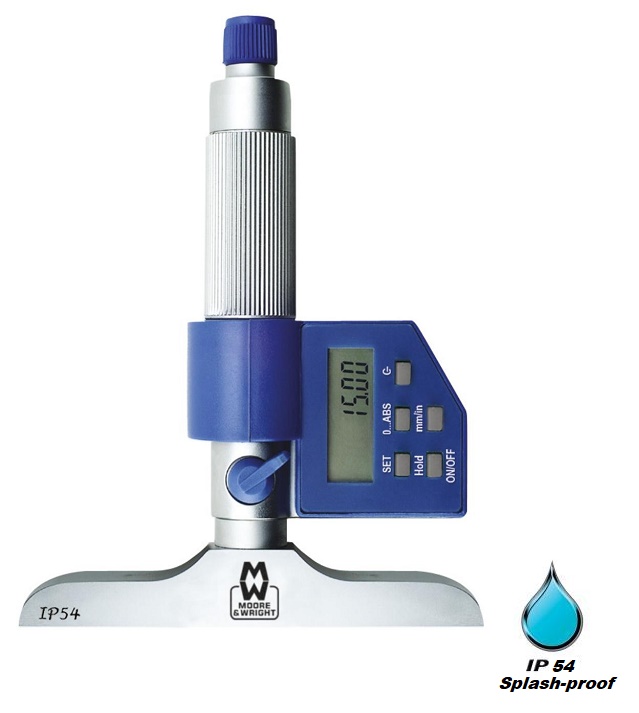 0.0mm - 150.0mm (0.001mm Resolution), Digital Depth Micrometer  MW305-03DDL Moore & Wright