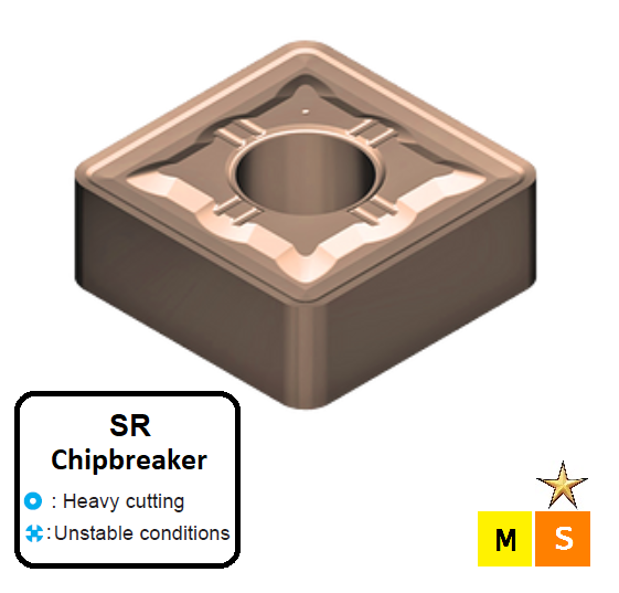 SNMG 120412-SR ET41P Carbide Roughing Inserts Edgetech