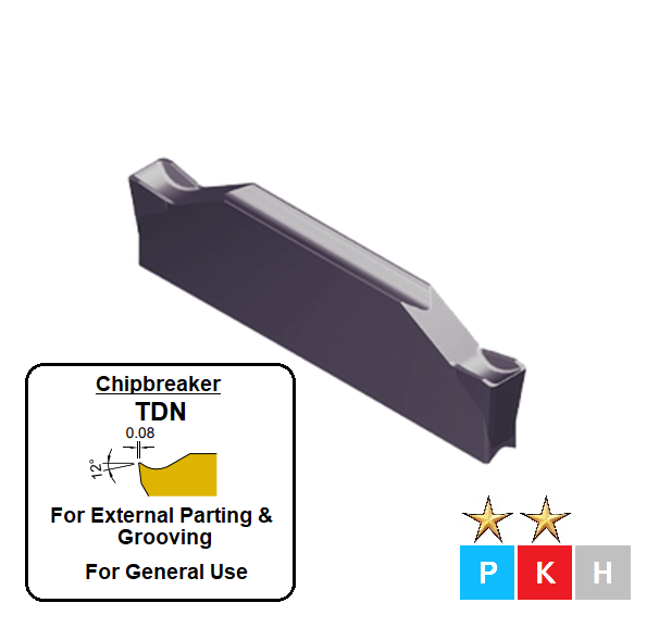 TDN3002 ET602 Carbide External Grooving & Parting Inserts