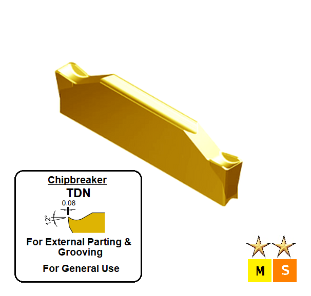 TDN2002 ET63P Carbide External Grooving & Parting Inserts