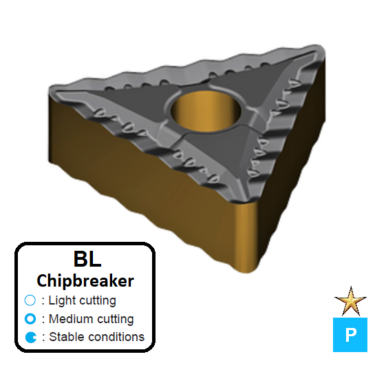 TNMG 160404-BL ET315C Carbide Light to Medium Cutting Inserts Edgetech