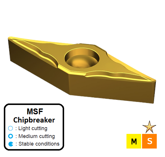 VBGT 160404-MSF ET41P Carbide Finishing to Medium Cutting Inserts Edgetech