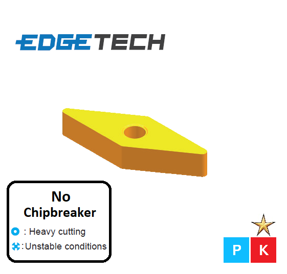 VNMA 160408 ET1001 Carbide Roughing Inserts Edgetech