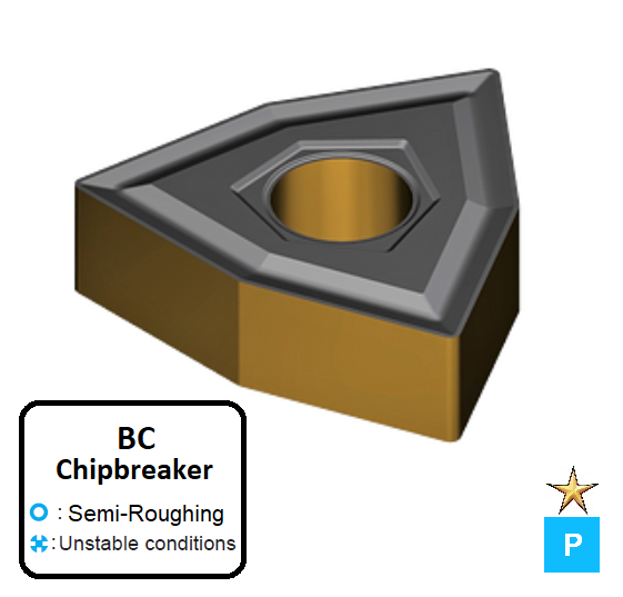 WNMG 060408-BC ET315C Carbide Semi-Roughing Inserts Edgetech