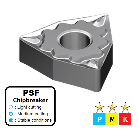 WNMG 080404-PSF CT10U Cermet Carbide Finishing to Medium Cutting Inserts Edgetech