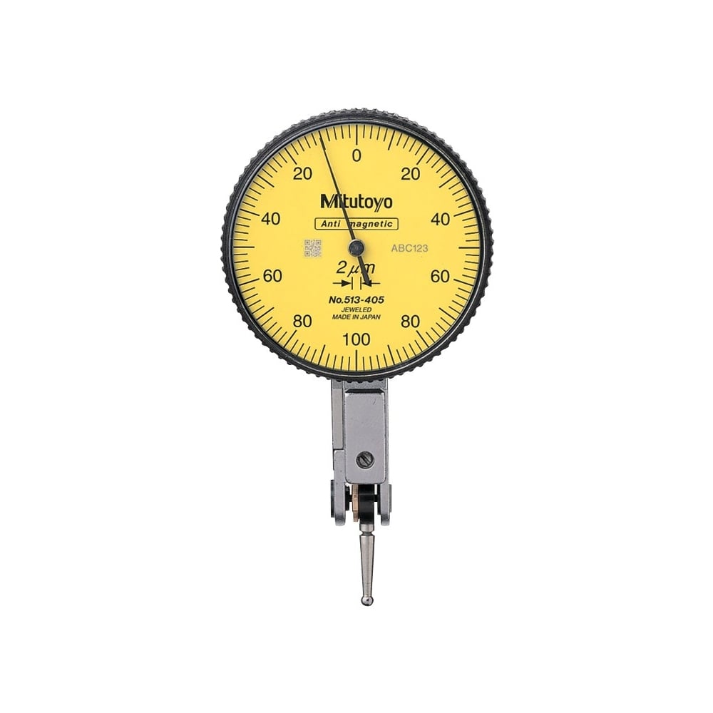 0 - 0.2mm Range (0.002mm Resolution), Metric, Dial Test Indicator (Lever), 40mm Dia. Face (Basic Set)  513-405-10E Mitutoyo