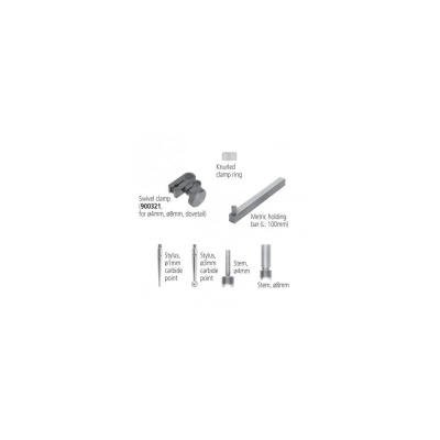 0 - 0.2mm Range (0.002mm Resolution), Metric, Dial Test Indicator (Lever), 40mm Dia. Face (Full Set)  513-405-10T Mitutoyo